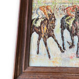 The horse race oil on canvas circa 1930 signed raynal