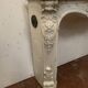 Louis XV style fireplace in white Carrara marble, 19th century