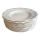Set of 11 hollow plates of Sarreguemines, ivory color