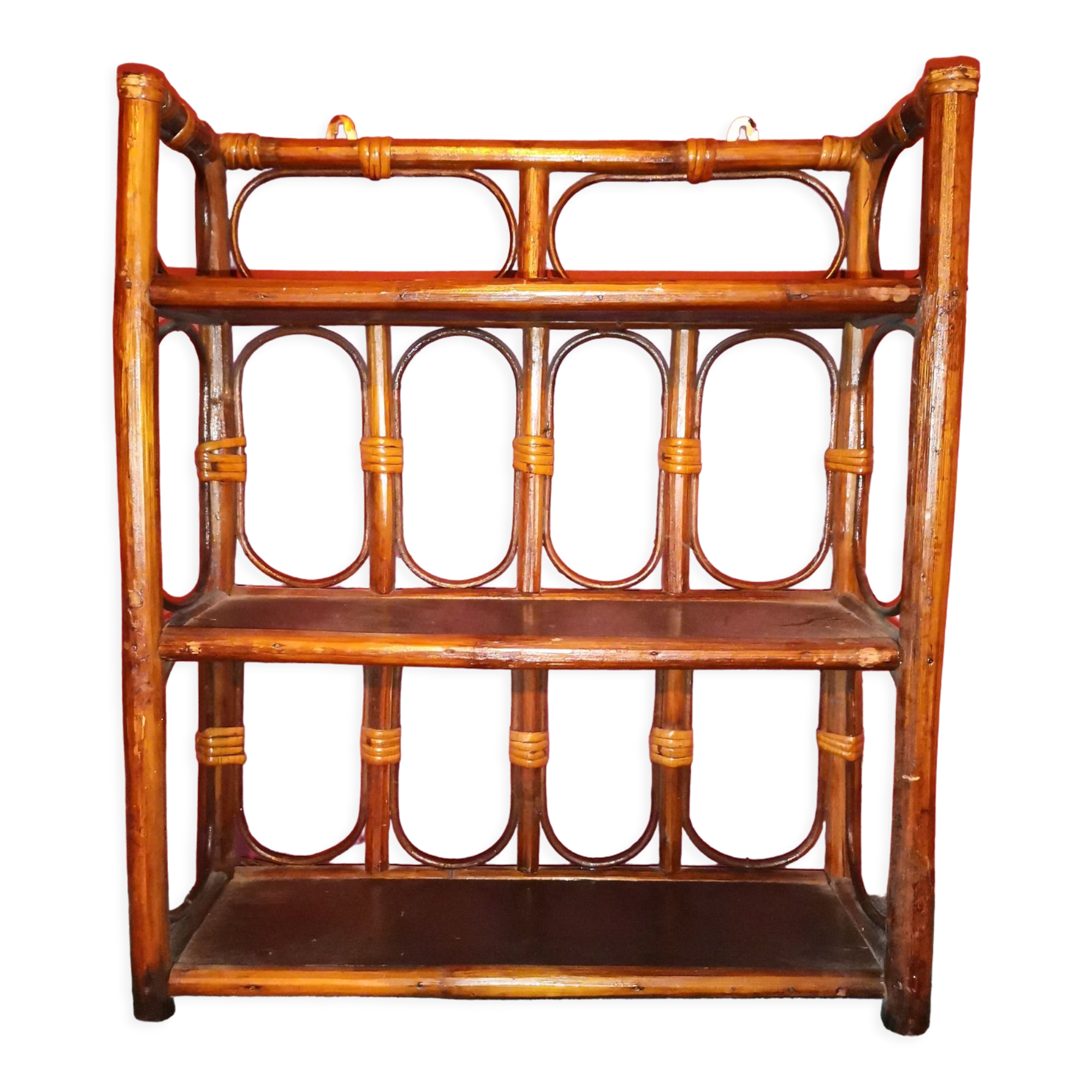 Rattan shelf