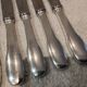 12 silver-plated dessert knives by Christofle Cluny with stripes