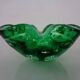 Green Sommerso Murano Glass Ashtray, Italy, 1960s