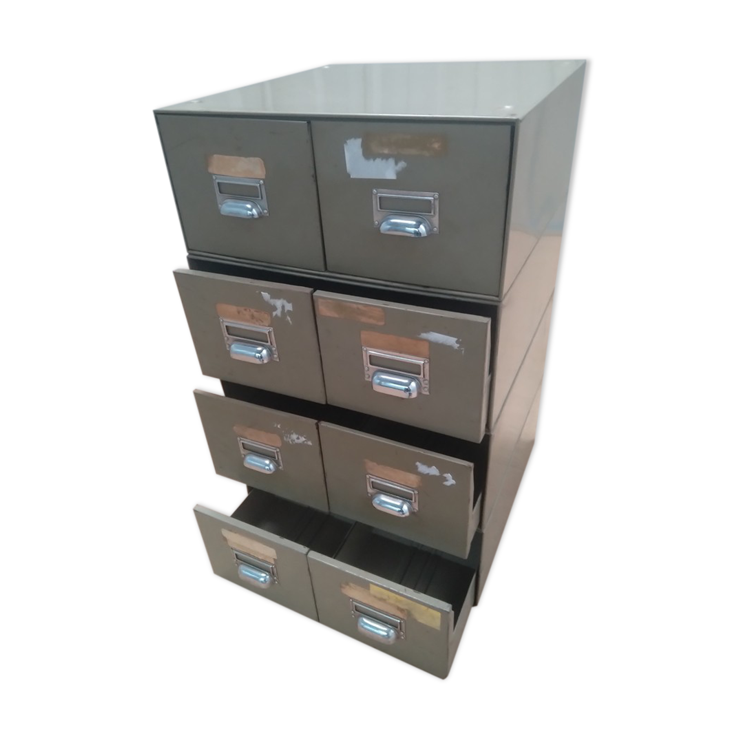 Paire de tiroirs en métal - Ensemble de 4