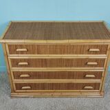 Rattan and bamboo dresser