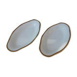 2 Limoges porcelain raviers golden border