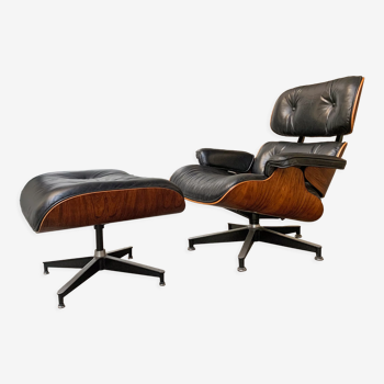 Lounge chair & rosewood ottoman of Rio by Charles & Ray Eames edition Herman Miller USA, 1970
