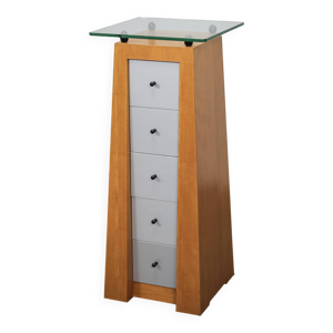 Commode italienne postmoderne - plateau verre