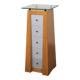 Commode italienne postmoderne avec plateau en verre (années 1980)
