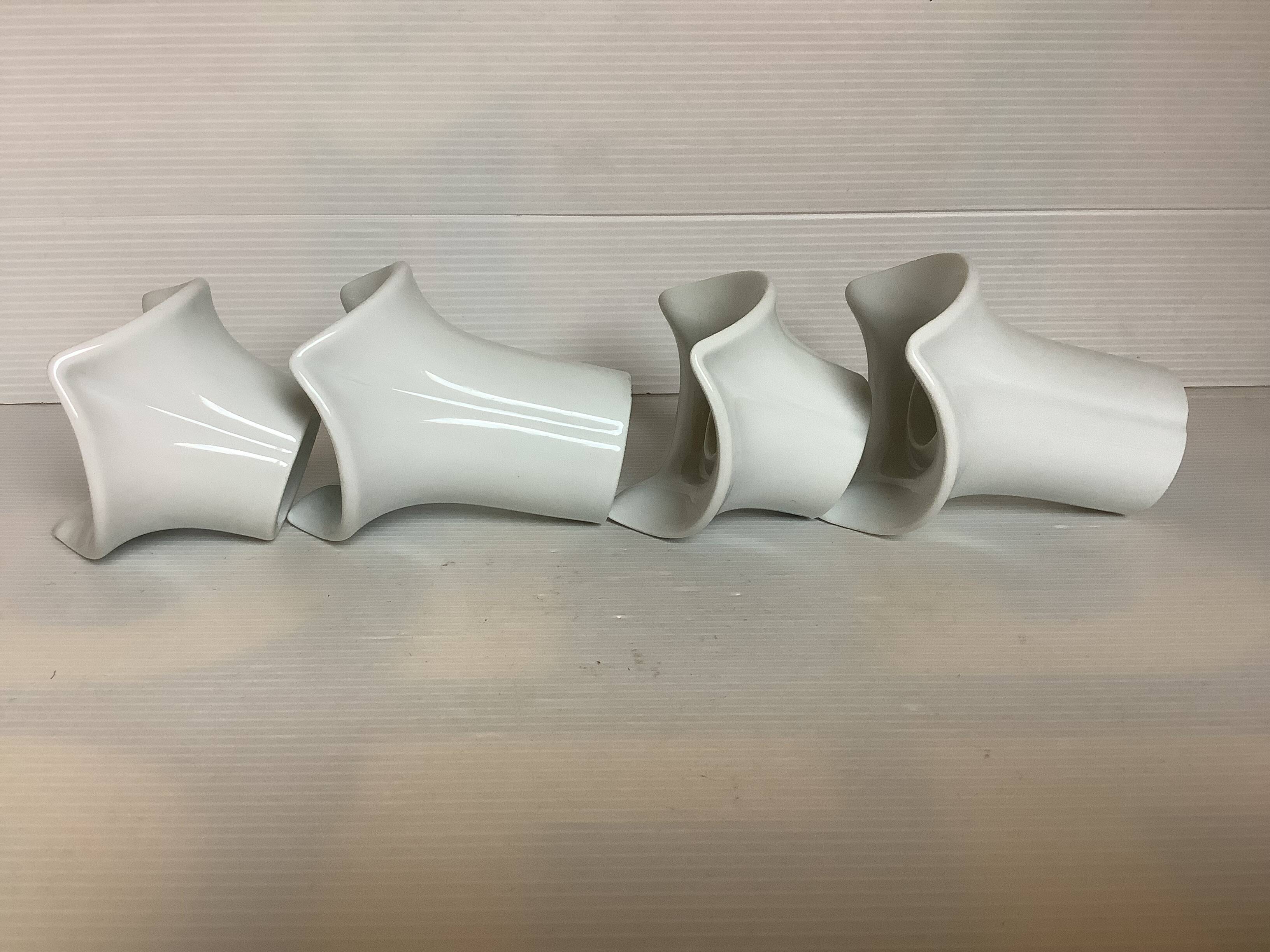 Four white candle holders KPM bavaria Germany