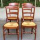 4 solid wood Louis Philippe chairs in dark cherry