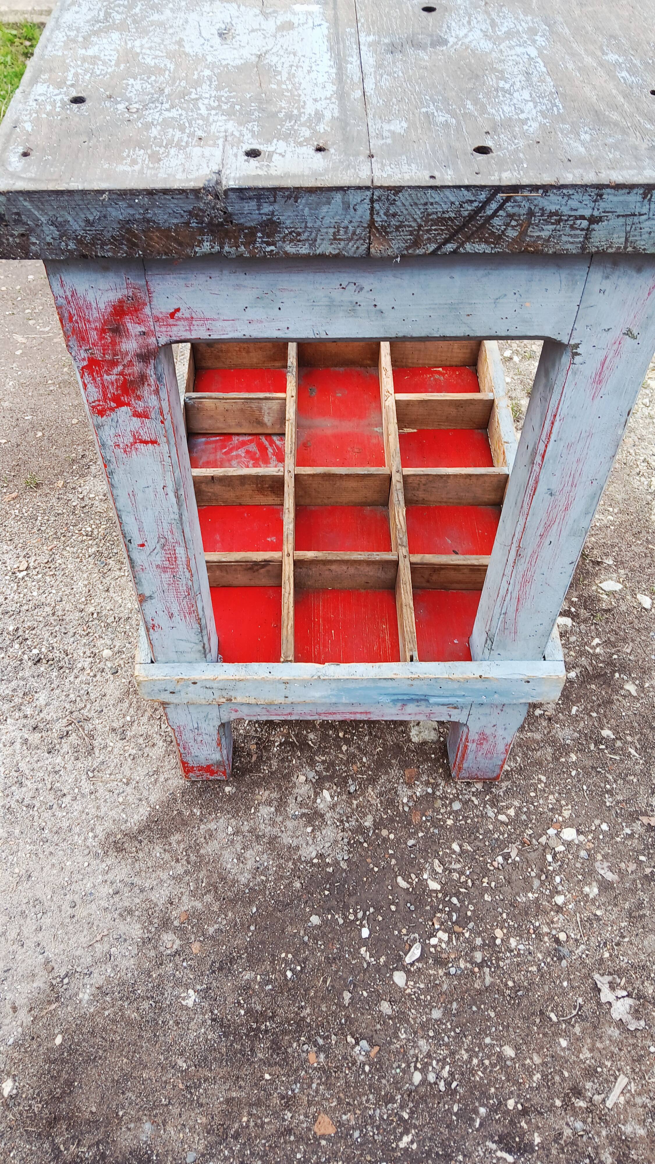 Small old garage workbench