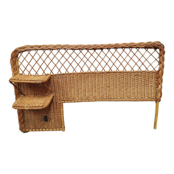 Vintage 50s rattan headboard