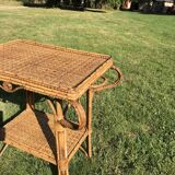 Table in bamboo and rattan