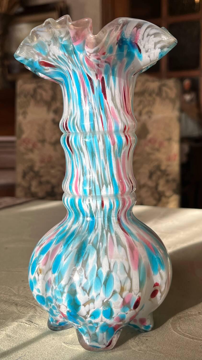 Legras vase in marmoreal glass