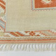 4x6 Oushak Light Blue & Beige Vintage Rug, 127x197Cm