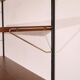 Scandinavian teak and brass metal shelf