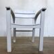 Fauteuil vintage pour enfant blanc, gris clair 1950