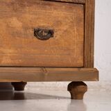 Antique stripped pine chest of drawers – Primitive European rustic furniture – circa 1920 #109