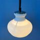 Suspension vintage mid-century en verre opalin (milk glass)