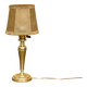 Solid brass table lamp with parchment effect shade – 1950s-60s