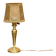 Solid brass table lamp with parchment effect shade – 1950s-60s
