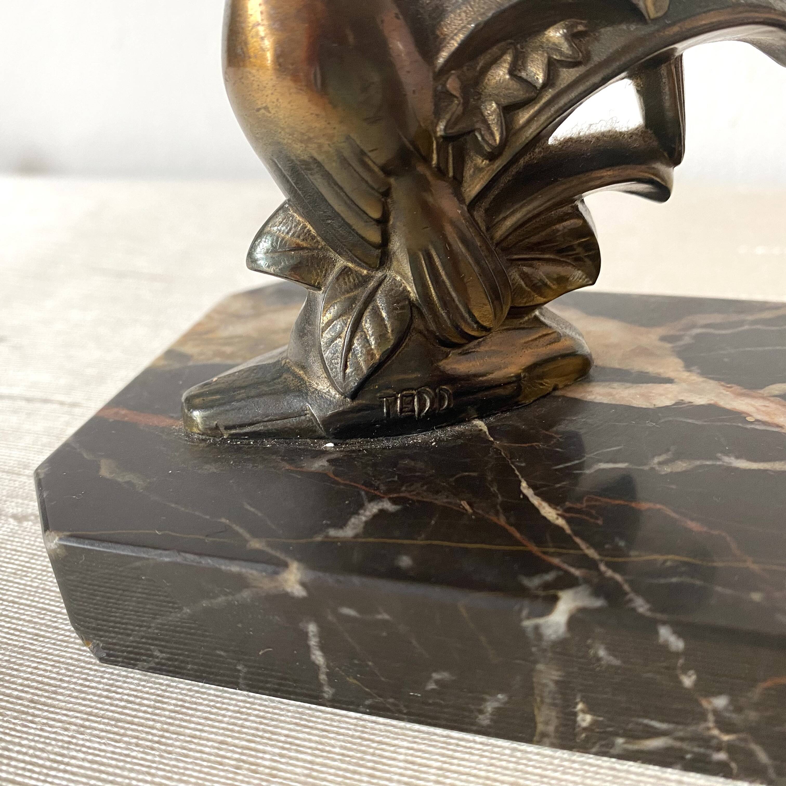 Art deco night light lamp Birds