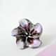 Purple lilac and brown star ceramic pocket tray / cup 1970
