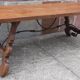 Spanish table with oak lyre legs (19th century)