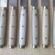 Set of 8 vintage table knives bakelite stainless steel and brass
