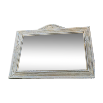 Ancien miroir au mercure cadre en bois