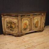 Great lacquered and painted Venetian sideboard from the 20th century