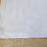 Lot de 12 serviettes coton damassé brodées main
