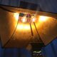 Brass lamp with bespoke pagoda lampshade