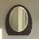 Art Deco, oval mirror from palisander wood