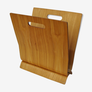 Magazine rack in curved wood