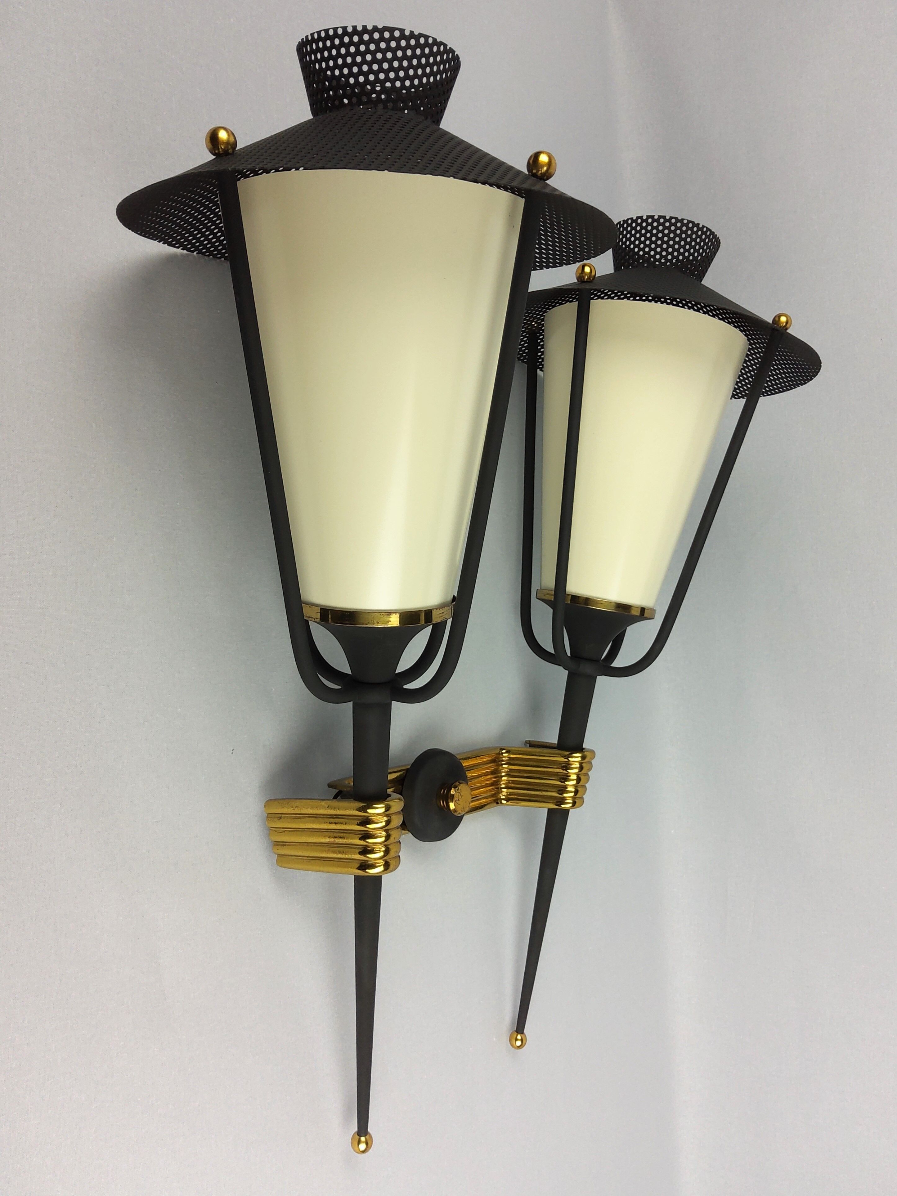 2 Appliques "torch" of Arlus 1950