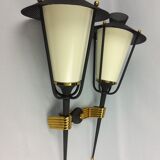 2 Appliques "torch" of Arlus 1950