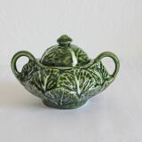 Vintage barbotine cabbage sugar bowl