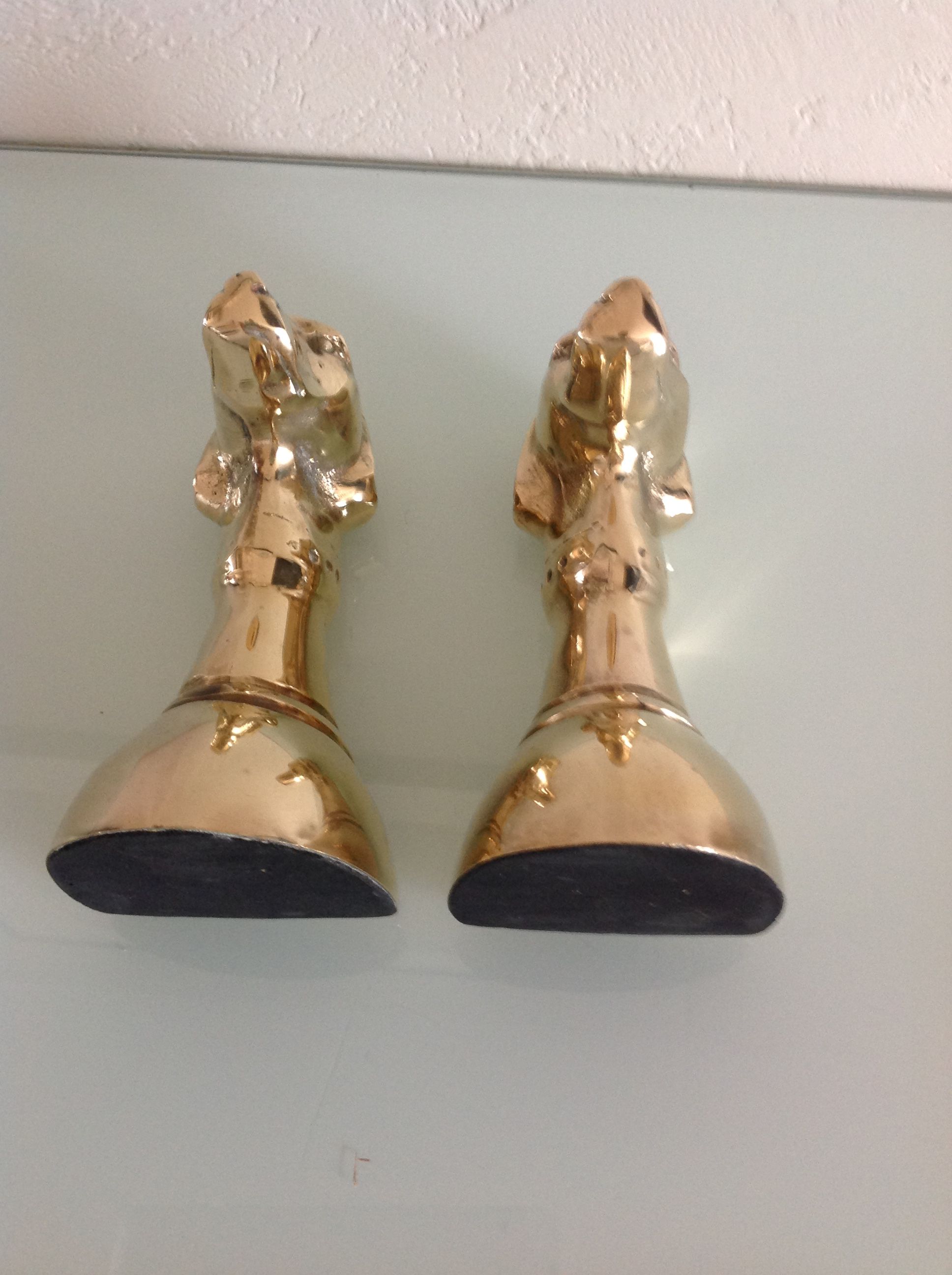 Pair of greenhouse books Greyhound brass heads 60/70
