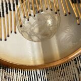 Glass lampshade and pearl tassels