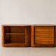 Vintage sideboard with tambour doors in wood burl