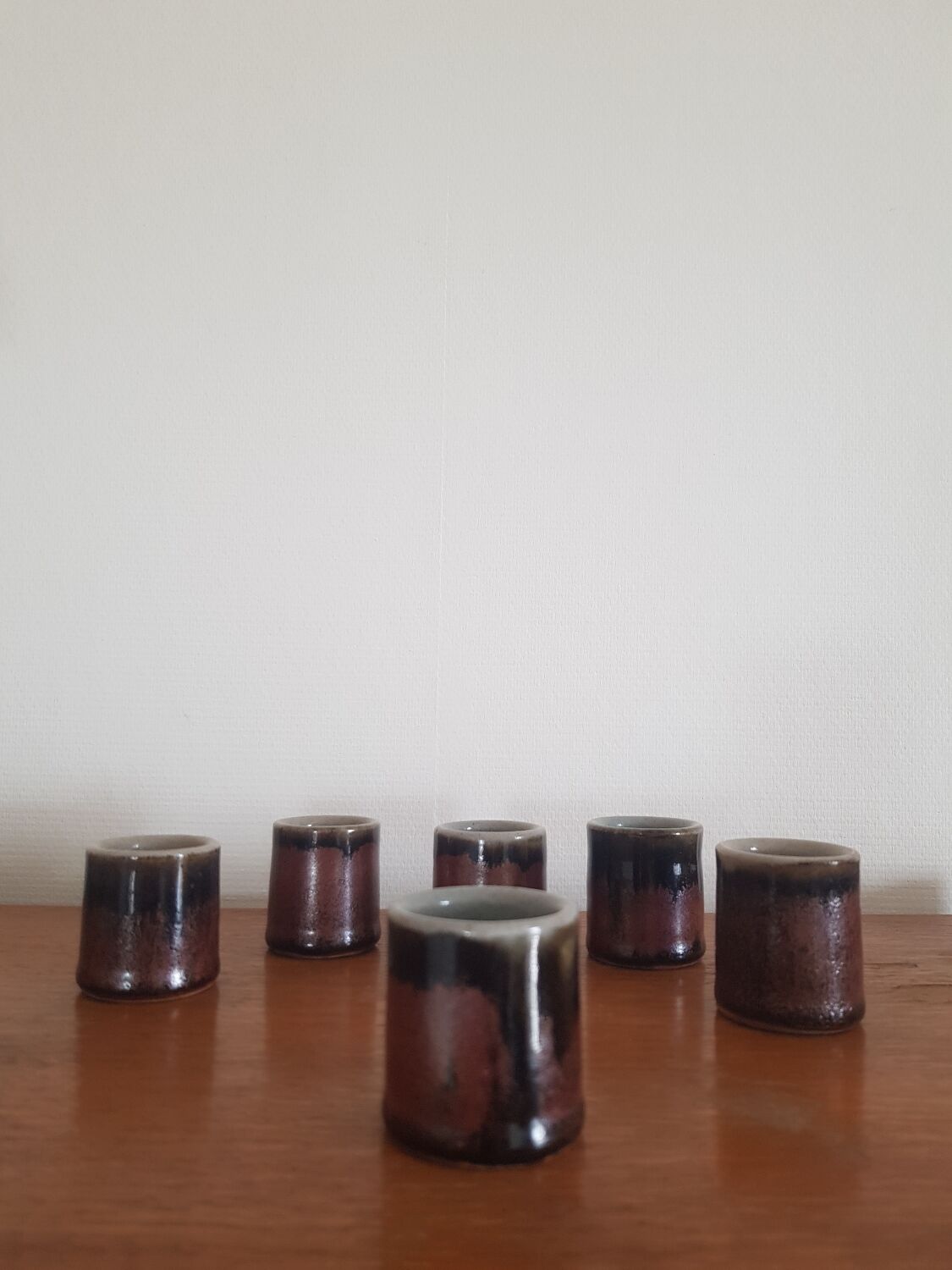 Set of 6 ceramic glasses