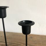 Black metal candlesticks