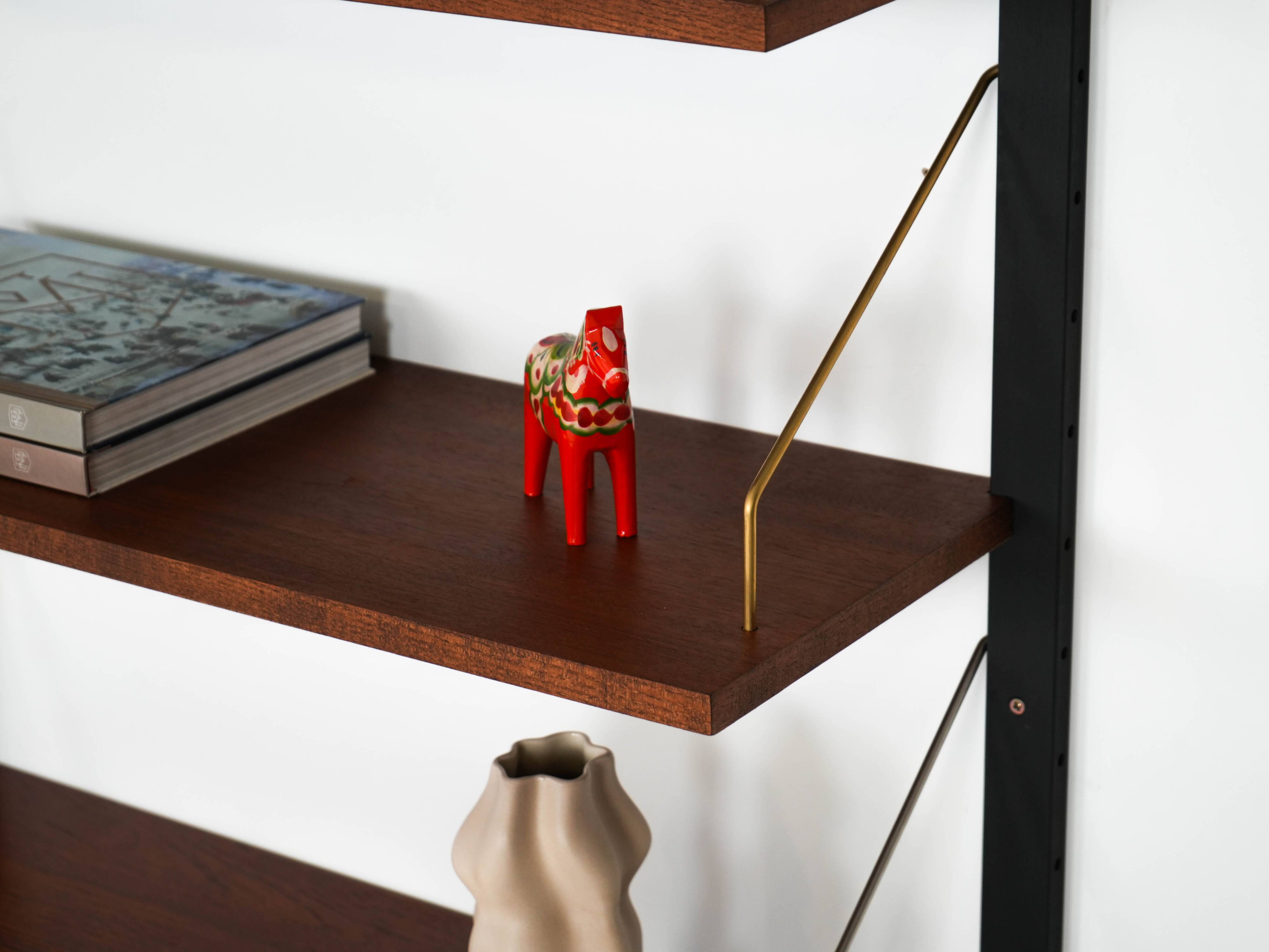 Teak wall unit, Danish design, 1960s, production: Denmark