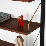 Teak wall unit, Danish design, 1960s, production: Denmark