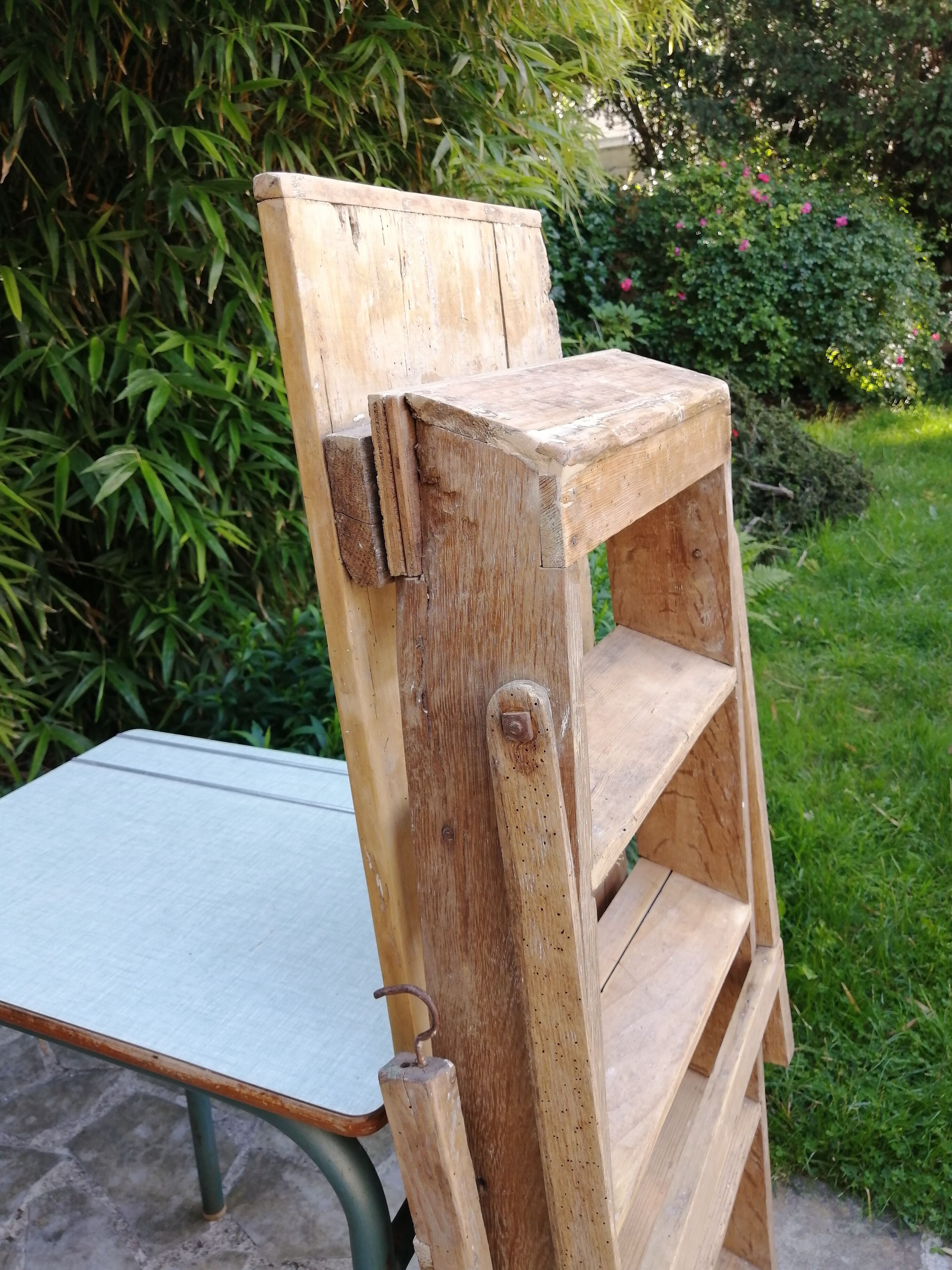 Stepladder table unique piece