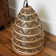 Suspension in mother-of-pearl and wicker