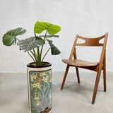 Vintage ceramic umbrella stand vase art nouveau