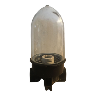 Bakelite courtyard or factory lamp with its shell glass. Improper decoration