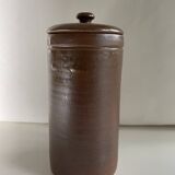 Pot de confiture/moutarde à couvercle en grès vintage